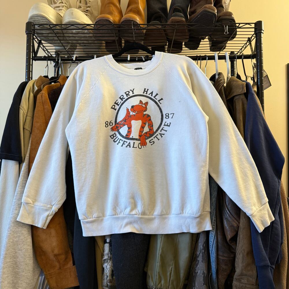 Vintage 80s Buffalo State Perry Hall college Sweatshirt L